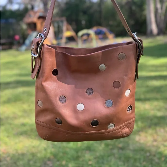 Coach Limited Edition Polkadot shoulder bag. - Picture 10 of 14